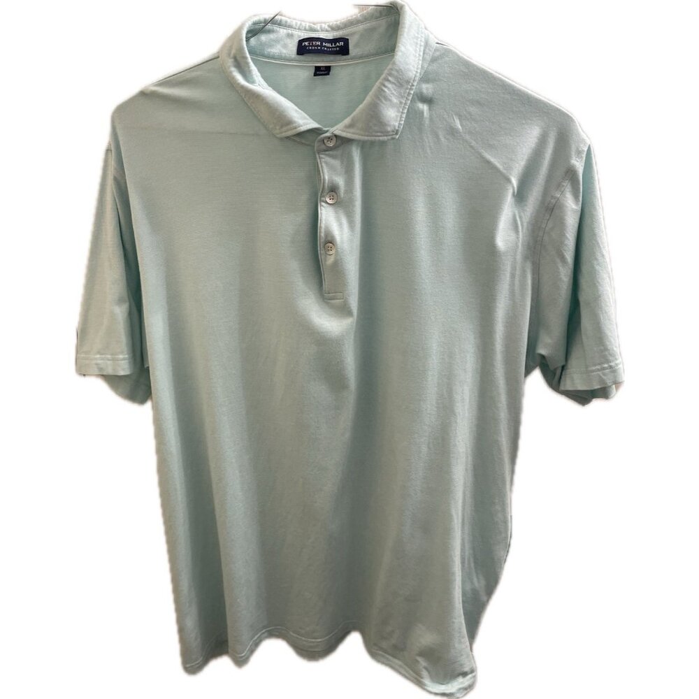 Peter Millar Crown Crafted Shirt Men's XL Polo Seafoam Cotton Modal Blend